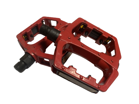 Педаль алюминиевая (013) , ЦВЕТНАЯ, с катафотом, резьба 9/16", с шарик подшипником