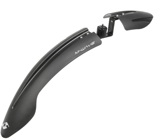 Крыло 5-385072 пластик. 26-29" переднее в трубу вилки 18,5-34,5мм, б/съемное, ШИРОКОЕ 110мм, длина 600мм, черное M-WAVE