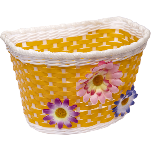 Корзина 00-170435 детская 24х16,5х15,5см пласт. универс. крепл. на руль 2-мя ремешками, оранжевая