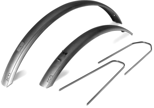 Комплект крыльев ACID Schutzblechset TREKKING 45 mit Streben black (для треккинг вел-в 28"х1,4)