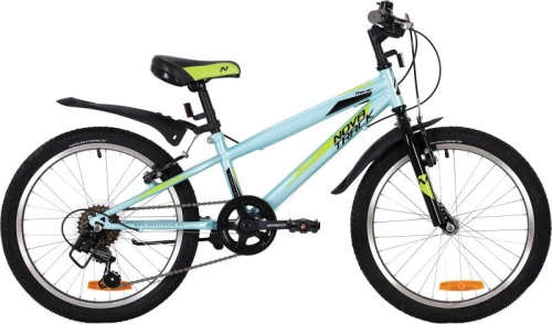 Велосипед NOVATRACK RACER 20", голубой, сталь, 6 скор., Microshift TS38-6/Shimano, V-Brake