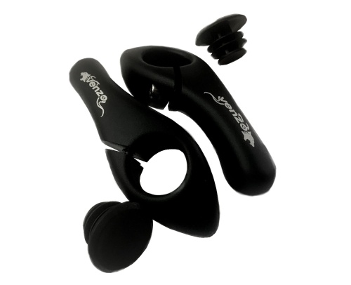 Рога алюминиевые VENZO, черный анатомические, короткие