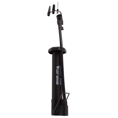 Напольный велонасос West Biking, пластик, 5 Bar, 30,5×5×3,5 см, 95 г, длина шланга 48 см