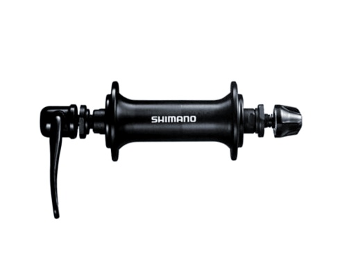 Втулка передняя SHIMANO TOURNEY, EHBTX500BAL, 2-6011, алюм. 32отв. с эксц. черная, инд. уп.