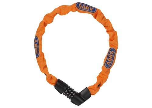Замок 05-0071264 вело цепь на коде 4х разр 1385/75см Neon orange Tresor 6 мм класс защиты 6/15 оранжевый  ABUS