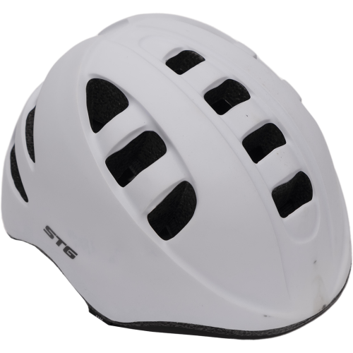 Шлем STG , модель MA-2-W, размер  XS(44-48)cm белый, с фикс застежкой.C Фонариком в застежке