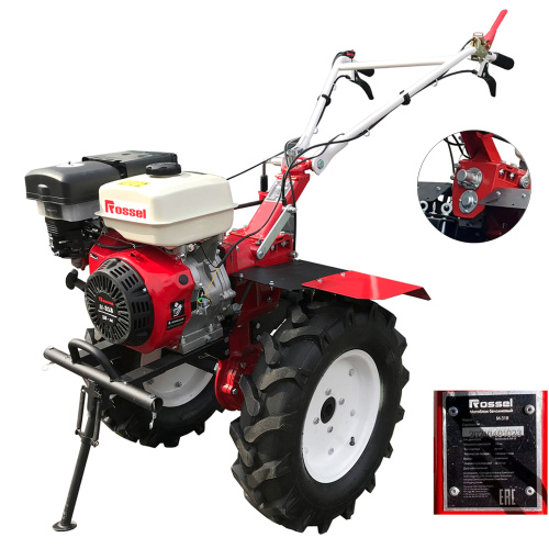 Мотоблок Rossel M-318, двигатель GX-450 (192F / GX460) 18 лс, с ВОМ, ск. 3F/1R, фреза 5(3+1+1) (по 4 ножа, куль-ция 135/105/85 см), колеса 6.00-12