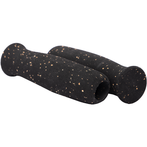 Ручки 5-410365 на руль корковые+полиуретан 125мм черно-коричн. (100) (на блистере) VELO