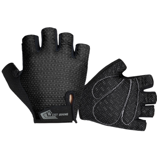 Велосипедные перчатки West Biking, лайкра, искусственная кожа, микрофибра, спандекс, застежка velcro