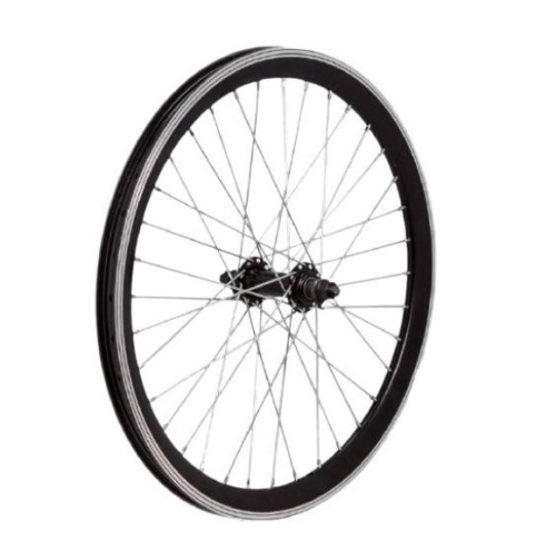 Колесо 20" переднее, двустен. алюм. обод WZ-201F, 28сп., втулка сталь гайки 100 мм, V-Brake, Forward