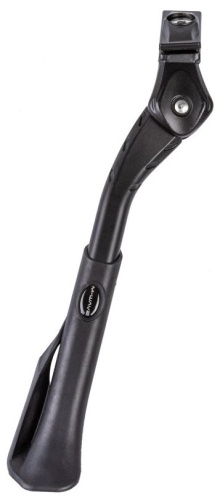 Подножка центр M-WAVE, 5-430734, алюм. 24-29" регул. с планкой, подходит к ЭЛЕКТРО ВЕЛО, черная