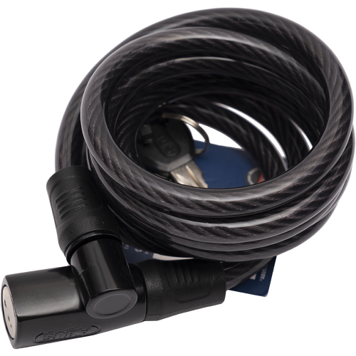 Замок тросовый с ключом 8х1500мм ABUS Star 4508K класс защиты 2/15, 280гр, черный, 05-0020016