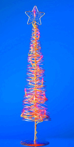 Елка спираль с лампочками 30см Е50100