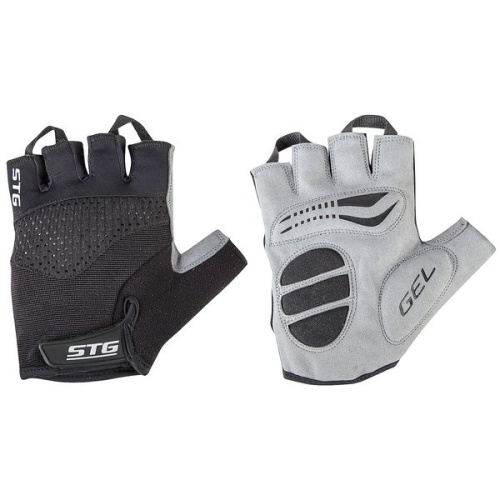 Перчатки STG, мод.AI-03-202,unisex, летние,черные/серые,на липучке,с вентиляцией,размер XL