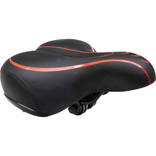 Седло велосипедное YW-AZ-206, 260х210мм, широкое, мягкое, с эластомером, с замком