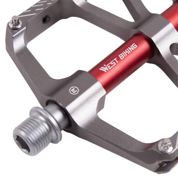 Педали West Biking, светоотраж, алюм сплав, размер 90×23×115 мм, ось M14×1,25 мм, вес 327 г