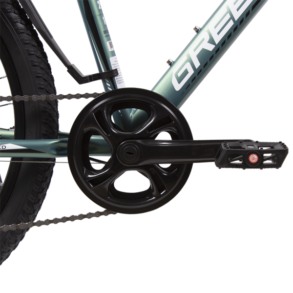 Велосипед GREENLAND DEMETRA 7S SUS, 24", рама 14", зеленый, горный, для взрослых