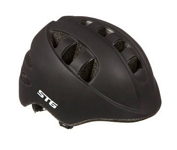 Шлем детский/подростк. STG MA-2-B, M (52-56), с фикс застежкой. C фонариком в застежке. Черн. Х98569