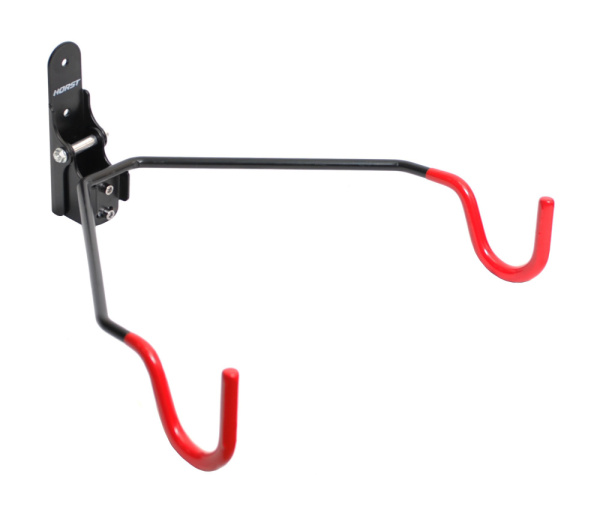 Держатель вело 00-170315 настенный "ГОРИЗОНТАЛЬНЫЙ" до 20кг сталь, широкий, складной, с антицарап. покрыт. черный H025 HORST