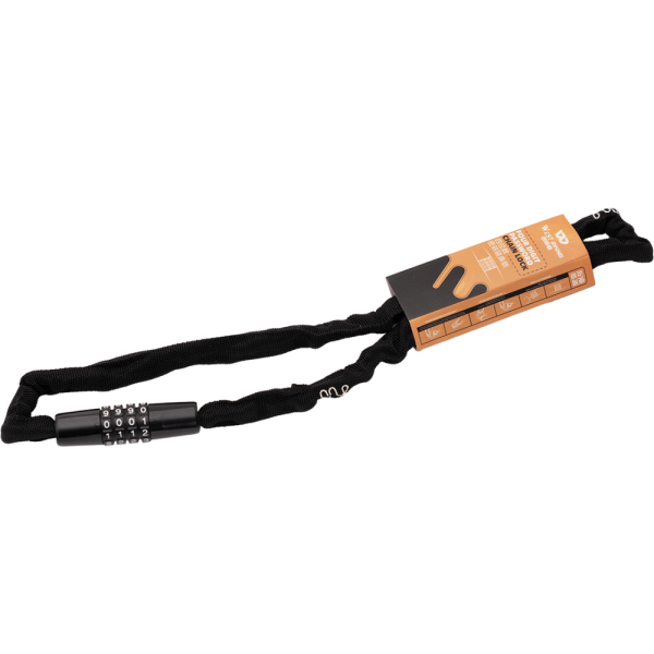 Замок противоугонный велосипедный цепной кодовый 4-значный, 3х85см,  West Biking арт.0705089