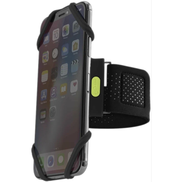 Держатель для смартфона 07-185020 силикон. НА РУКУ (размер L) универс.4.0'-6.5' RUN TIE черный BONE