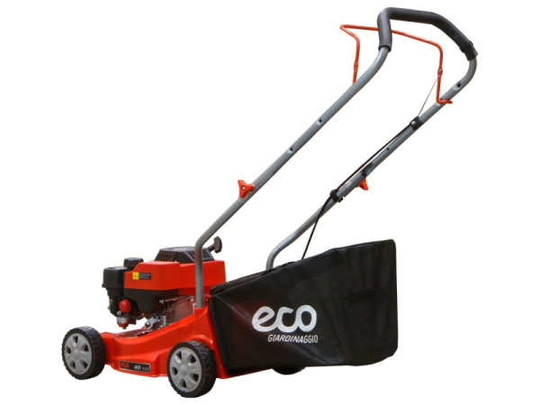 Газонокосилка бензиновая ECO LG-435 (3.5 л.с., шир. 40 см, ручной привод, пластик. корпус, травосборник 40 л)