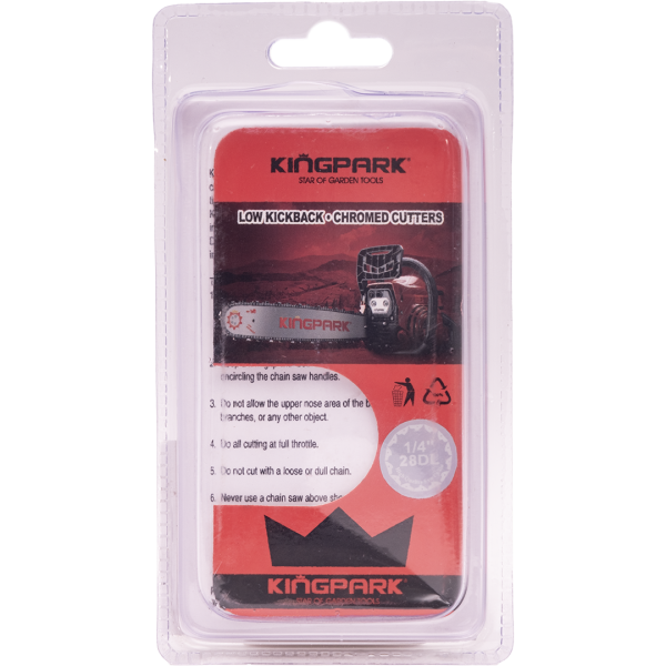 Цепь пильная KINGPARK (бренд CANFLY) 20 см, 8'', 1/4'', зуб SEMI CHISEL, 1,1 мм, 45 звеньев, 25BP045, для аккум.минипил