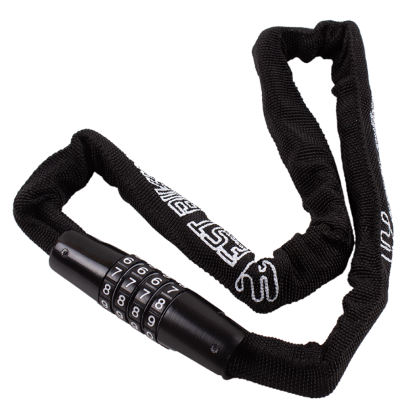 Противоугонный цепной велосипедный замок West Biking 650 мм, 4-значный кодовый, сталь