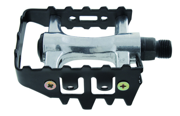 Педали 5-311049 алюм. с алюм. ободом (50) серебр.-черные