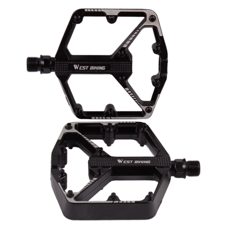 Педали West Biking, алюм сплав, 12.6×10.3×2 см, ось M14×1,25 мм, вес 400 г