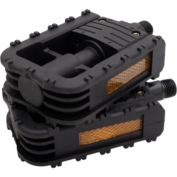 Педаль «HENGCHI» "MTB/CITY- складная" пластиковая с катафотом (модель: JD-43) Резьба крепления М14,29х1,27мм. (9/16"х20tpi)