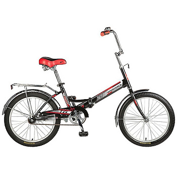 Велосипед NOVATRACK 20" складной, TG30, черный, тормоз нож,ALобода,сид.и руль комфор #137230