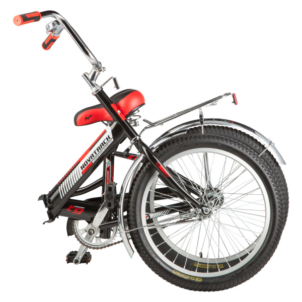 Велосипед NOVATRACK 20" складной, TG30, черный, тормоз нож,ALобода,сид.и руль комфор #137230