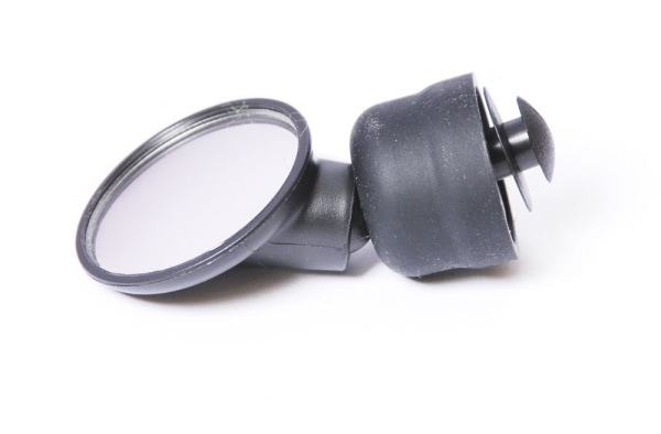 Зеркало 6-250036 круглое 1,5" панорам. 3 степ. свободы торц. крепление черное