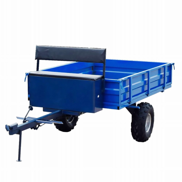 Телега ТПМ 3-333,широкое сидение,высокий вещевой ящик,650 кг,кузов-самосвал с тремя откидываемыми бортами,рама цельная Т-образная с разъемным водилом