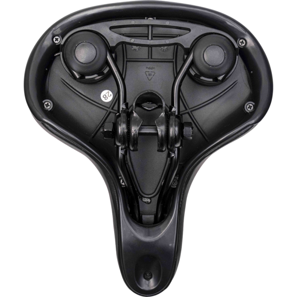 Седло велосипедное YW-AZ-125, 250х210мм, широкое, мягкое, с эластомером, с замком