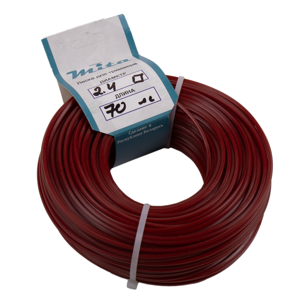 Леска для триммера сечение квадрат диаметр 2,4 бобина 70 м., ЛТК-024070 SVIST