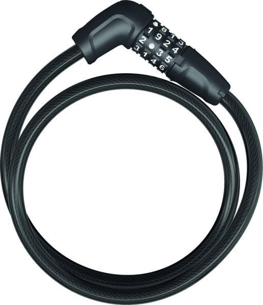 Замок тросовый кодовый 10х850мм ABUS Numerino 5410C BK, 4-х разр. класс защиты 3/15, 276гр, черный, 05-0040801