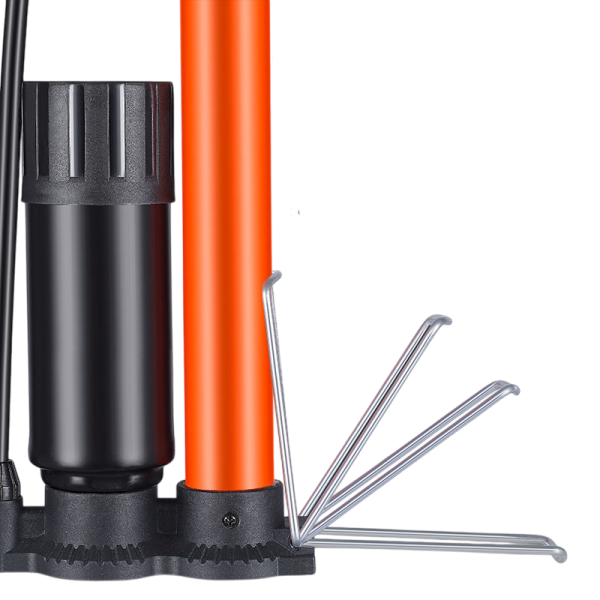 Насос ручной напольный велосипедный, 42х320мм, 13 Bar, универсальные насадки+игла, West biking