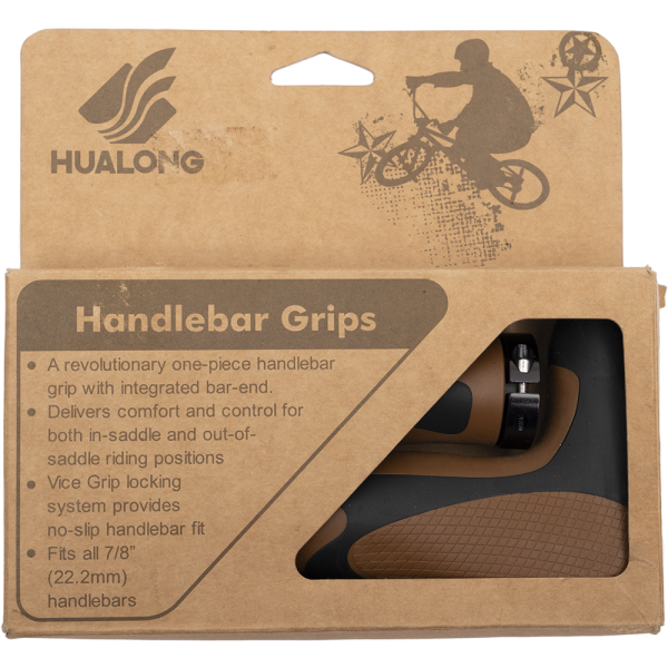 Грипсы-рога HL-G205, 150 мм, черно-коричневые
