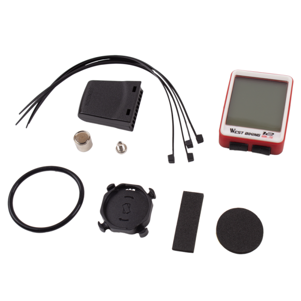 Велокомпьютер беспроводной West Biking, 13 функций, IPX6, компактный размер 6×4,4×1,5 см
