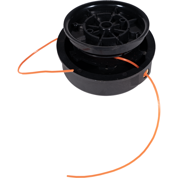 Головка PG-027 для триммера с 3 кнопками-болтами: черная М6x1.25 правая, оранжевая М8x1.25 правая, синяя М8x1.25 левая 