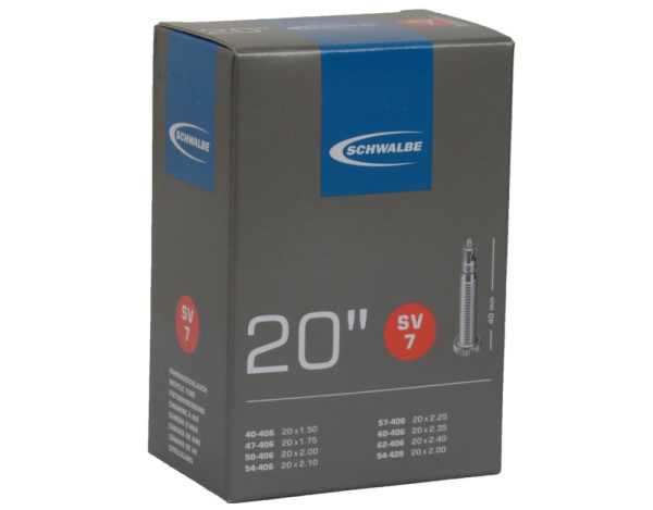 Камера. 20 спорт 05-10415313 SV7 20 x1,50-2,50 (40/62-406) IB 40mm. SCHWALBE