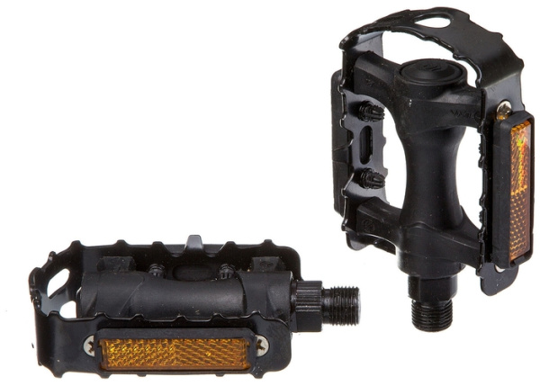 Педали FP-917, ось 9/16", пласт. корпус со стальной рамкой, черные