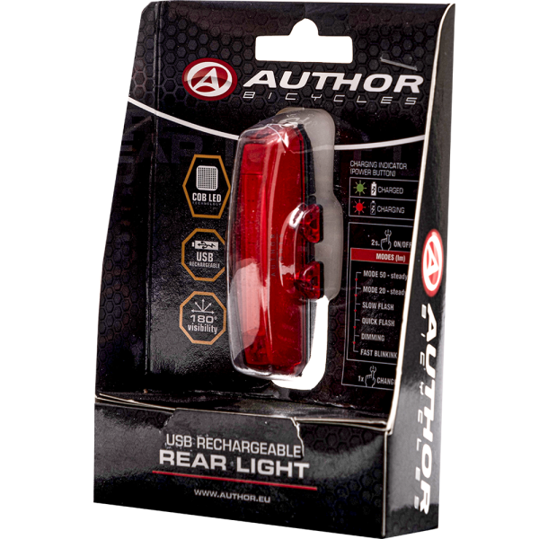 Фонарь 8-12039985 задний 8-диодов повыш. ярк. 50люмен 5ф. A-Orbit, технология COBLed Li-pol 3,7В/500