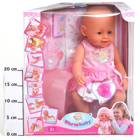 Кукла Warm baby, с горшком и аксессуарами