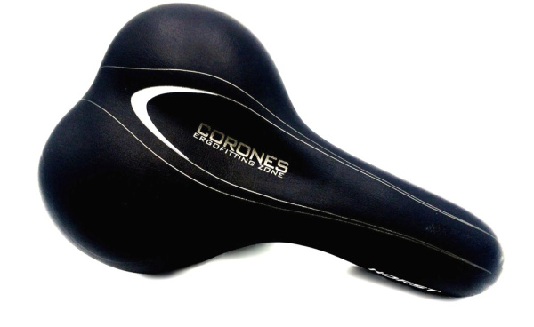 Седло HORST 09-200800 анатомическое, комфортное с замком  260X165мм 450гр черное