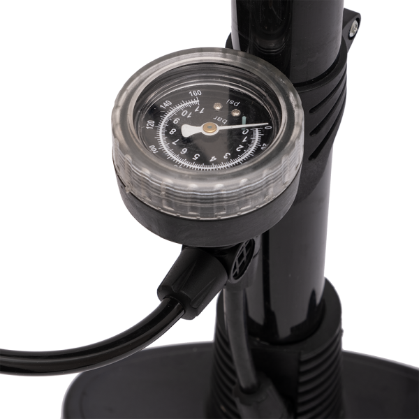 Насос напольный с манометром PAC 38x530, высокопрочный пластик, авто/вело ниппель + игла