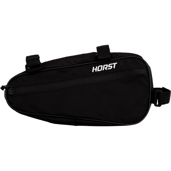 Подсумок 00-555009 подрамный, средний "M" треугольный 30х14х5см, 3 липучки, водоотталк., молния влагозащит, с сетчатым внеш. карманом, черный HORST