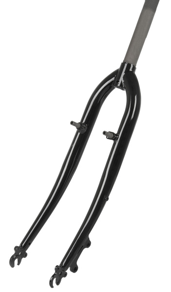 Вилка 28" жесткая 5-392855 сталь 1 1/8" шток 240/130мм резьба V+D черная